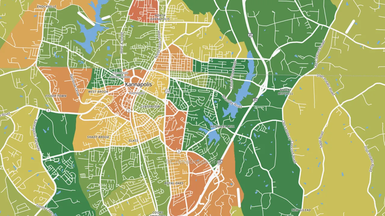 28083, NC Map of Drug-Related Crime Rates