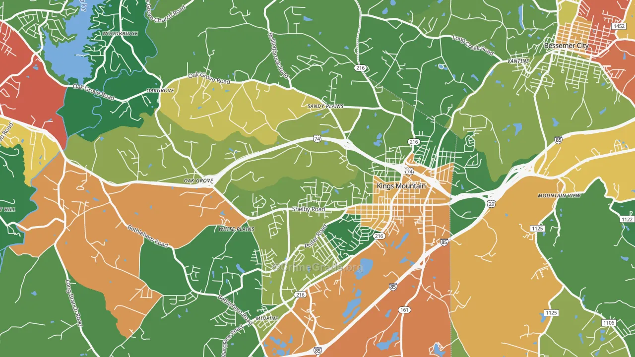 28086, NC Map of Drug-Related Crime Rates