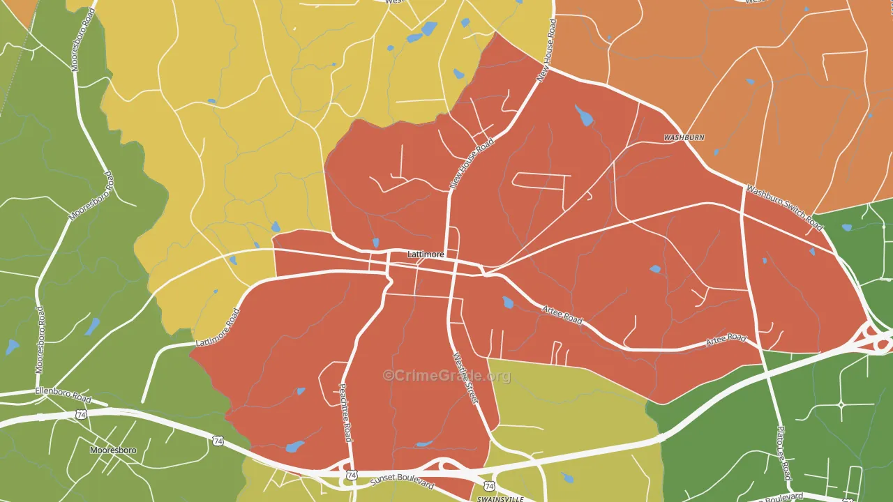 28089, NC Map of Drug-Related Crime Rates