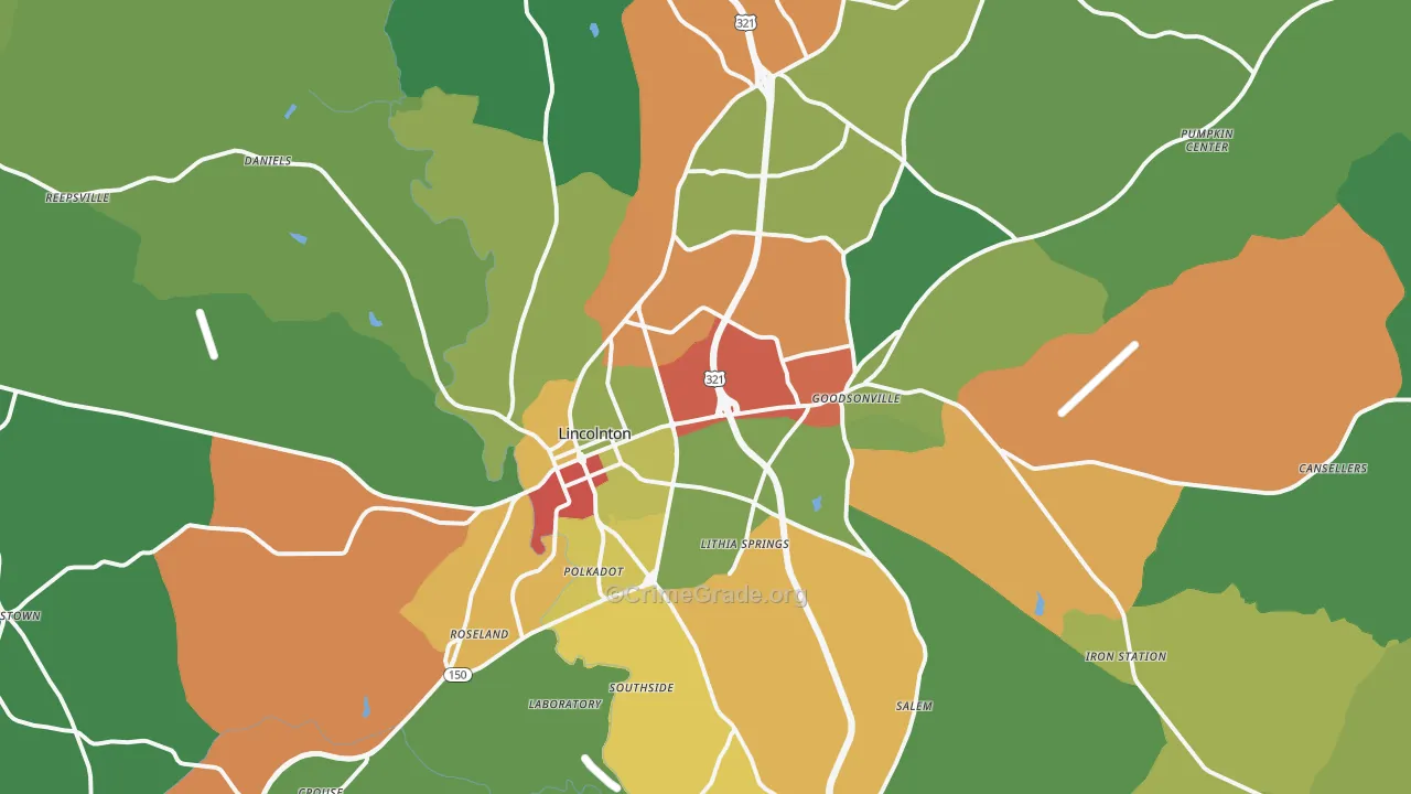 28092, NC Map of Drug-Related Crime Rates