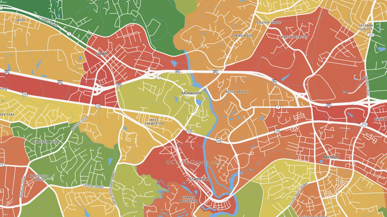 28101, NC Map of Drug-Related Crime Rates
