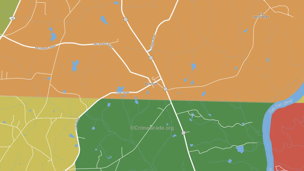 28102, NC Map of Drug-Related Crime Rates
