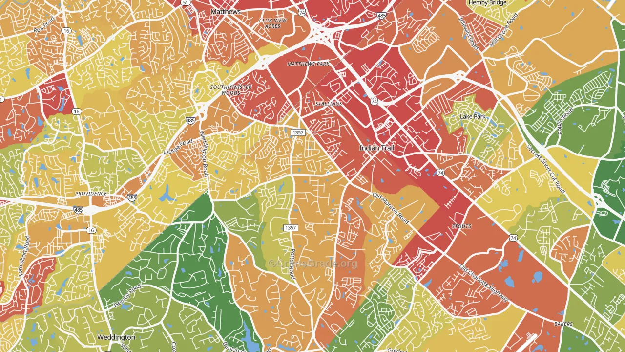28104, NC Map of Drug-Related Crime Rates