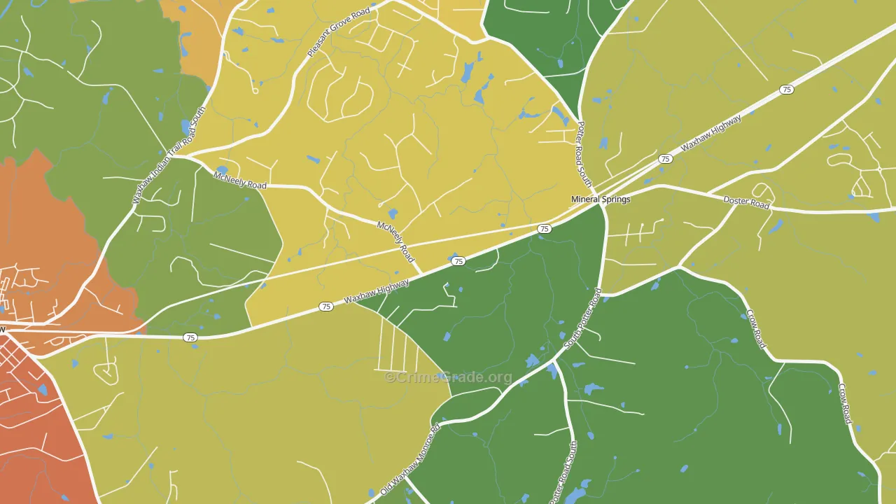 28108, NC Map of Drug-Related Crime Rates