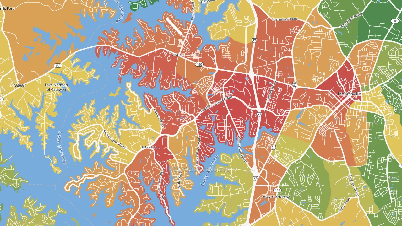 28117, NC Map of Drug-Related Crime Rates