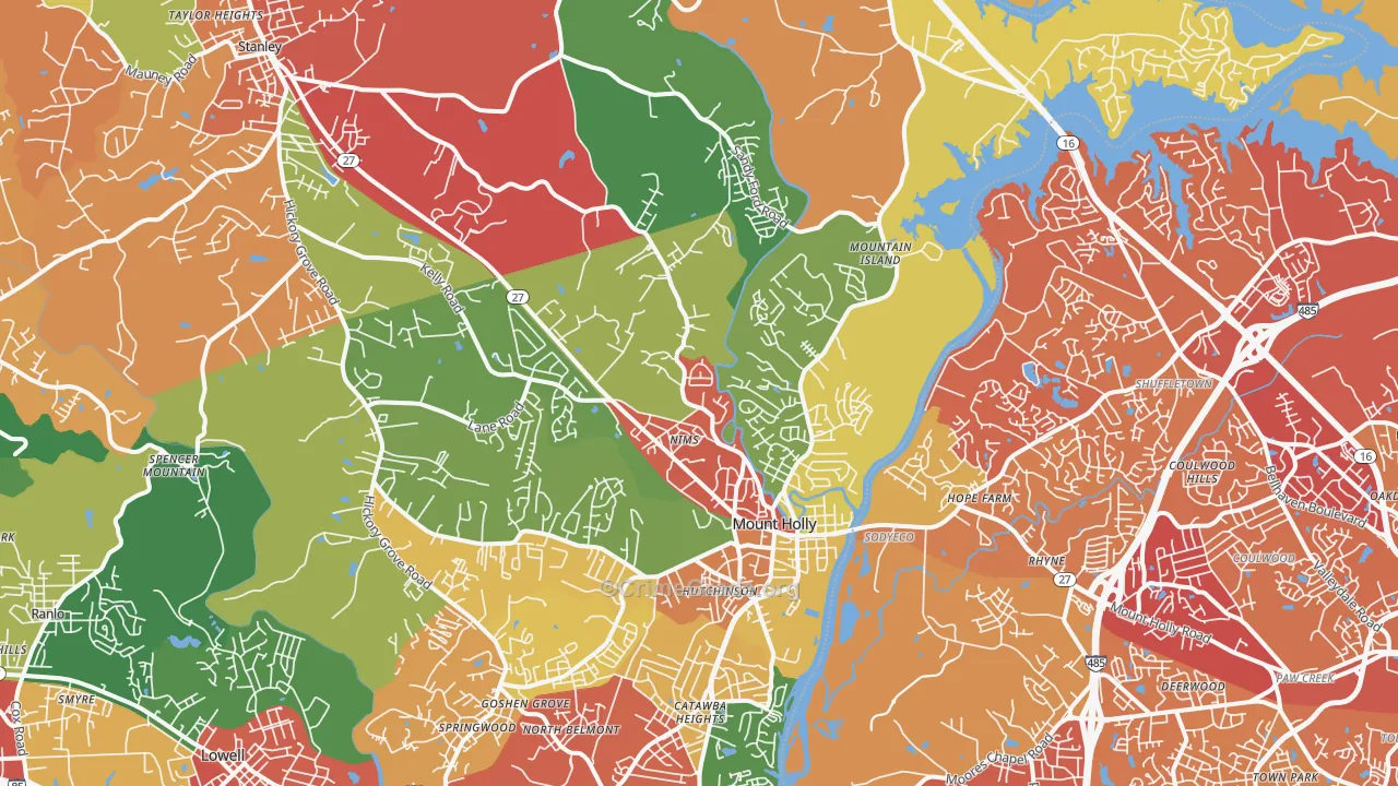 28120, NC Map of Drug-Related Crime Rates