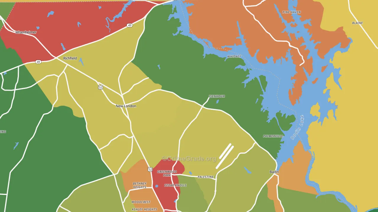 28127, NC Map of Drug-Related Crime Rates
