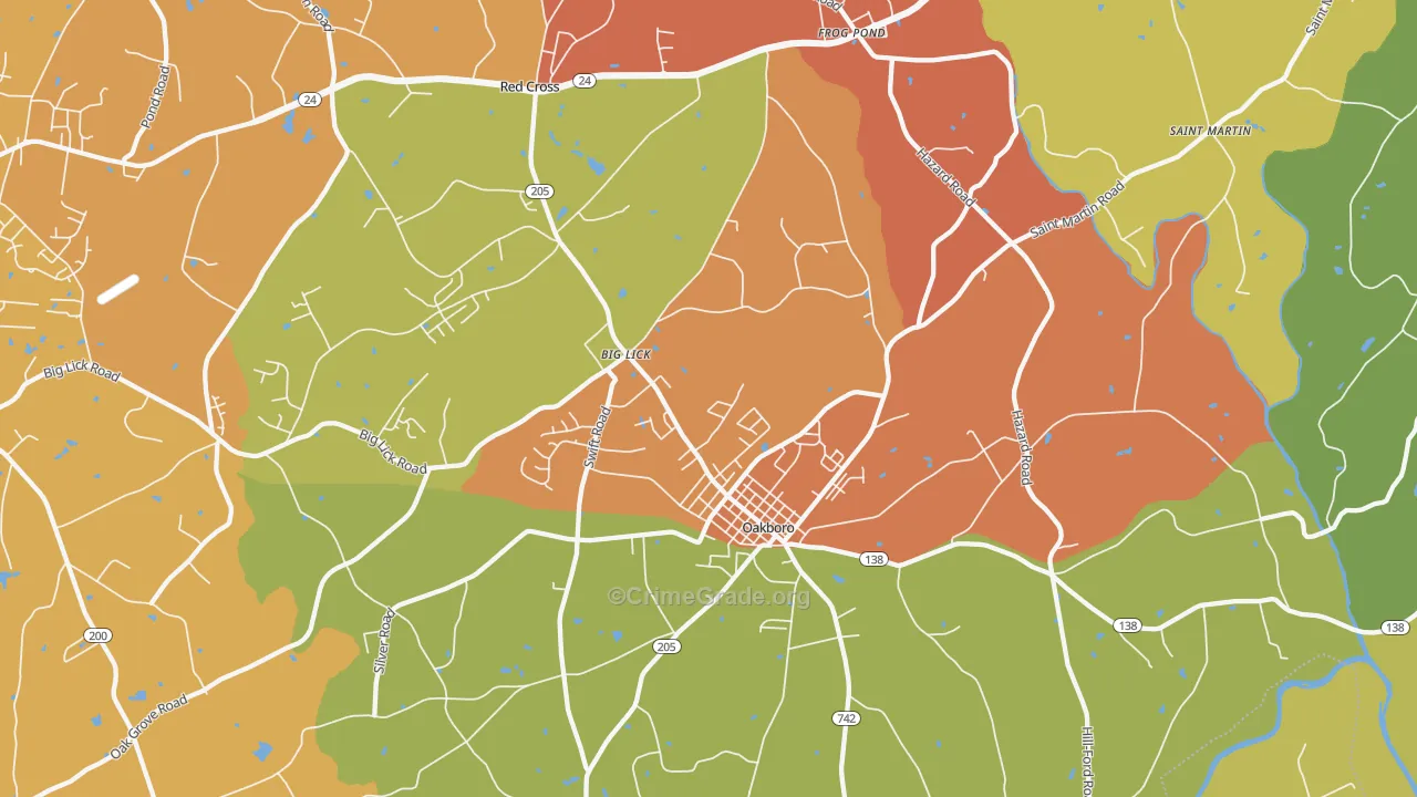 28129, NC Map of Drug-Related Crime Rates