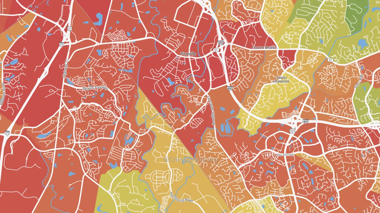 28134, NC Map of Drug-Related Crime Rates