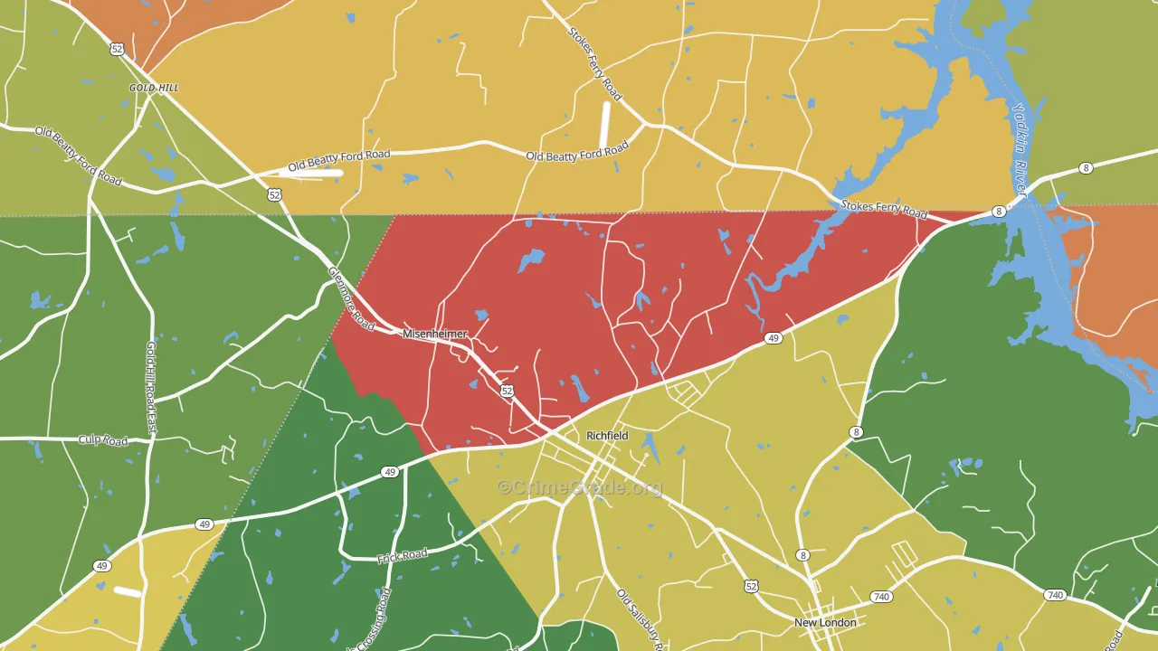 28137, NC Map of Drug-Related Crime Rates