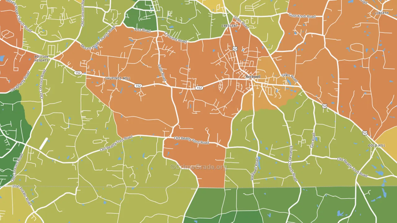 28138, NC Map of Drug-Related Crime Rates