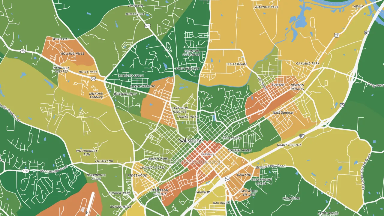 28144, NC Map of Drug-Related Crime Rates