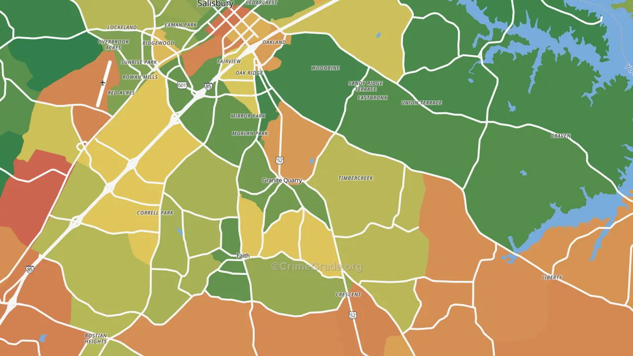 28146, NC Map of Drug-Related Crime Rates