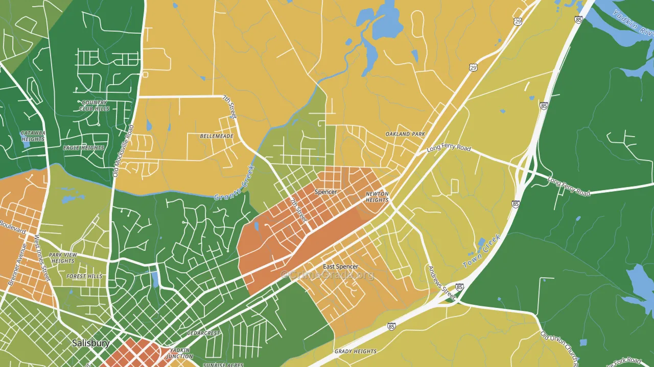 28159, NC Map of Drug-Related Crime Rates