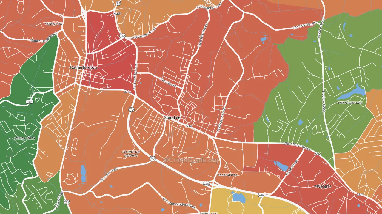 28160, NC Map of Drug-Related Crime Rates