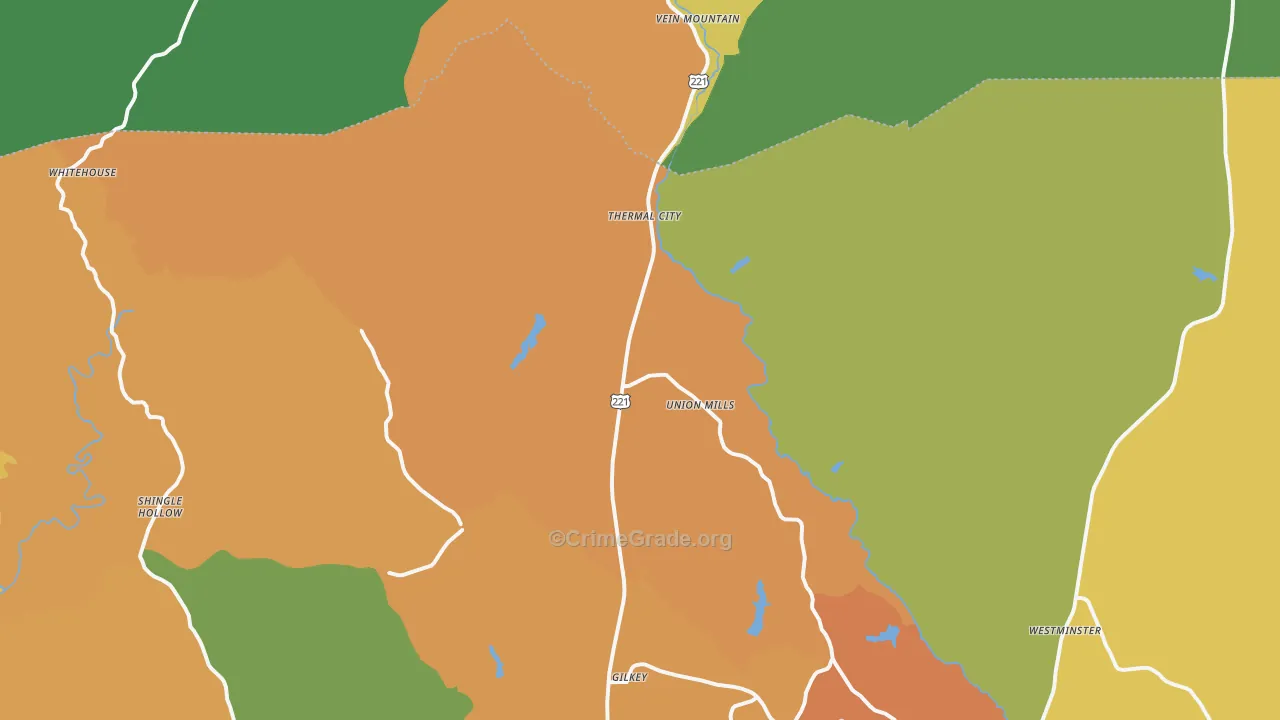 28167, NC Map of Drug-Related Crime Rates