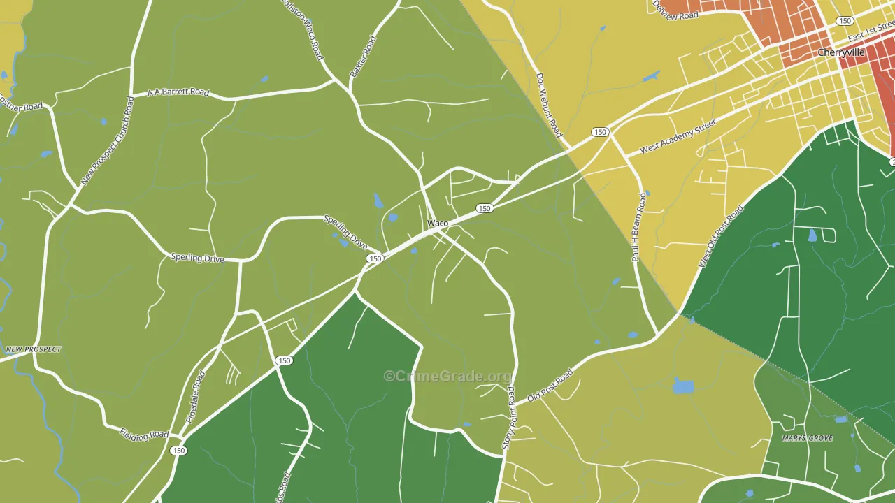28169, NC Map of Drug-Related Crime Rates