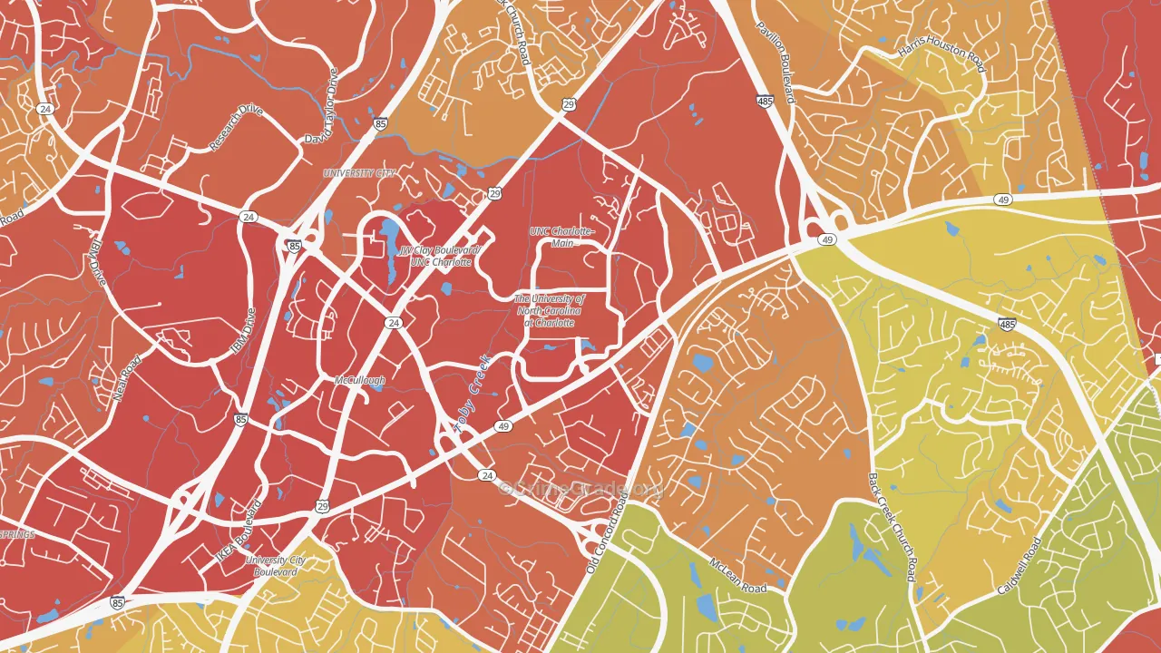 28223, NC Map of Drug-Related Crime Rates