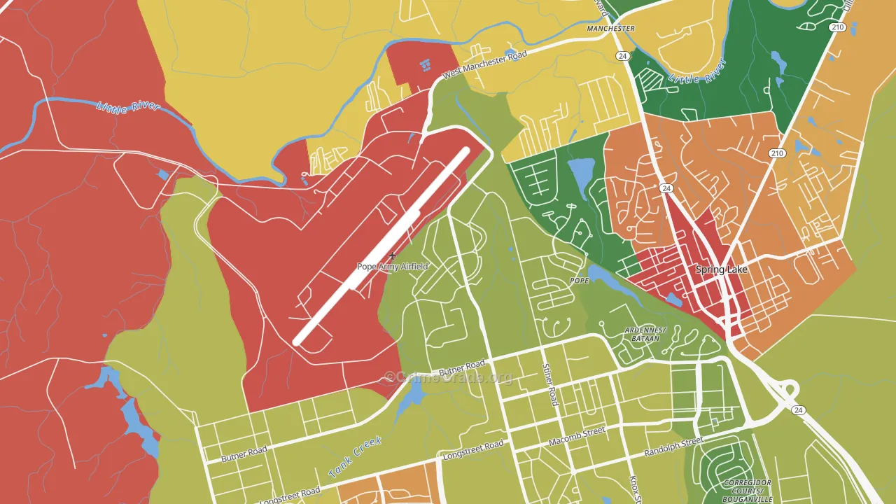 28308, NC Map of Drug-Related Crime Rates