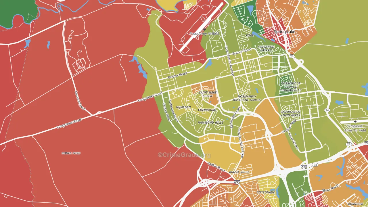28310, NC Map of Drug-Related Crime Rates