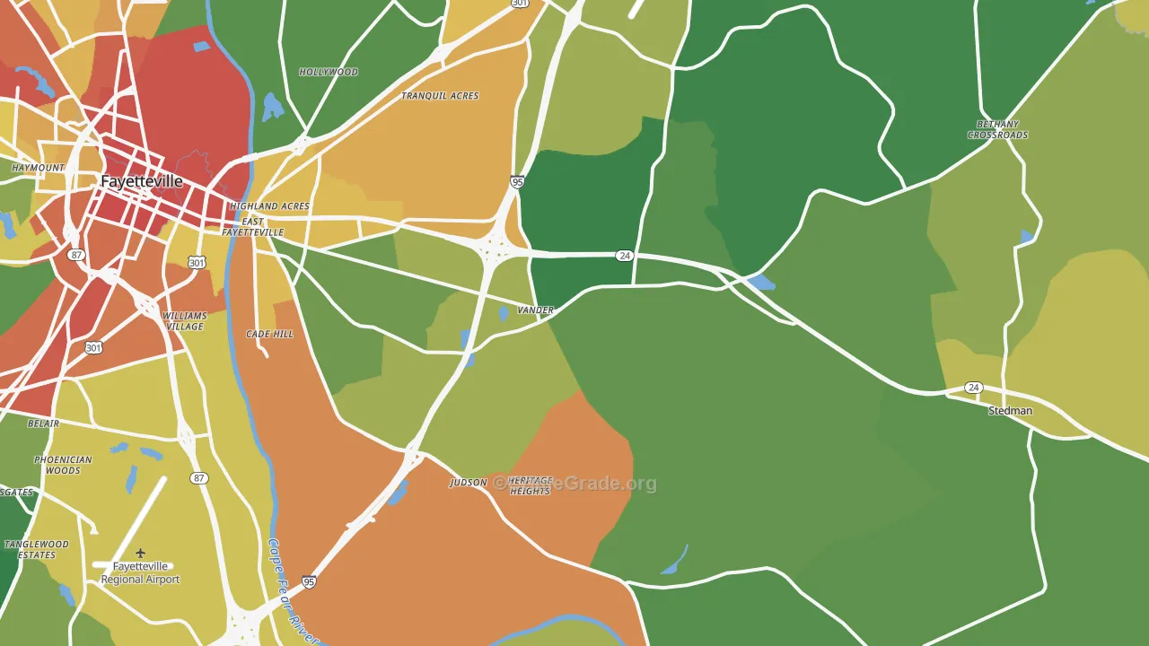 28312, NC Map of Drug-Related Crime Rates