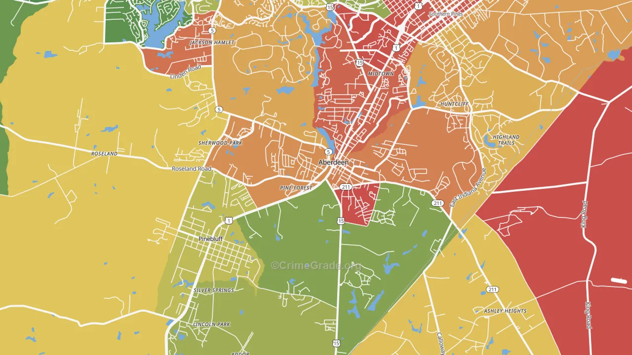 28315, NC Map of Drug-Related Crime Rates