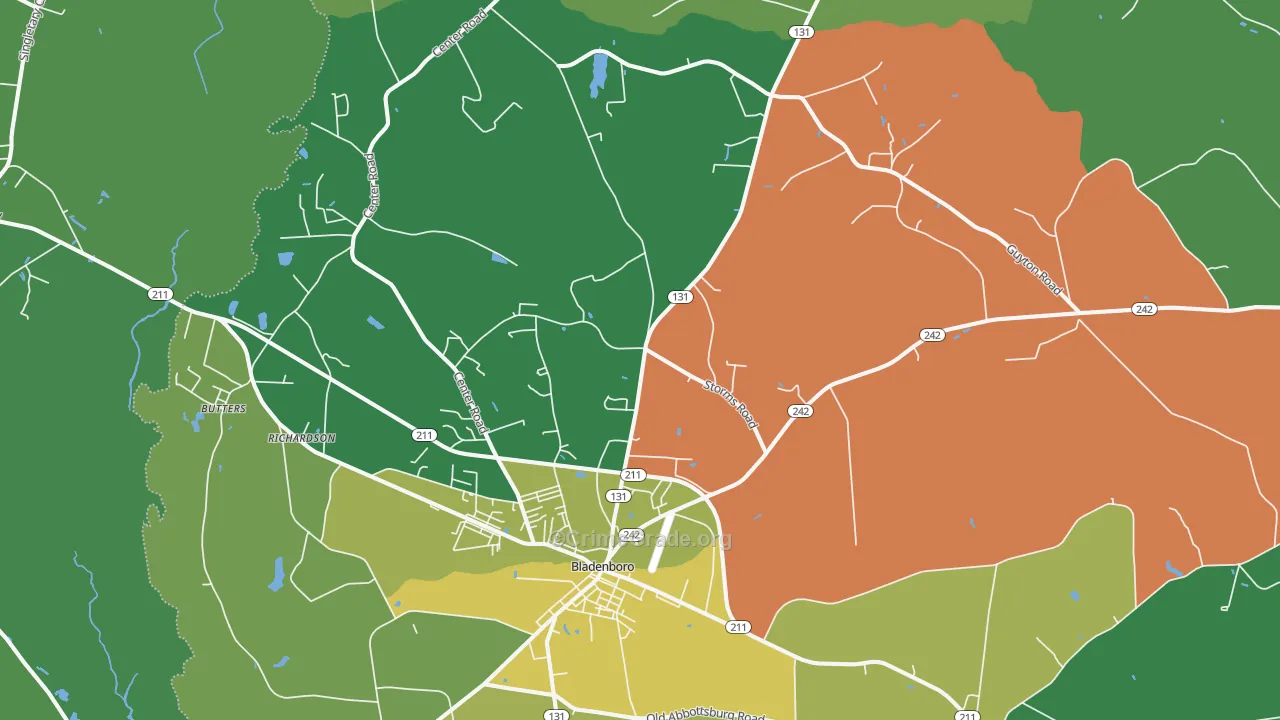 28320, NC Map of Drug-Related Crime Rates