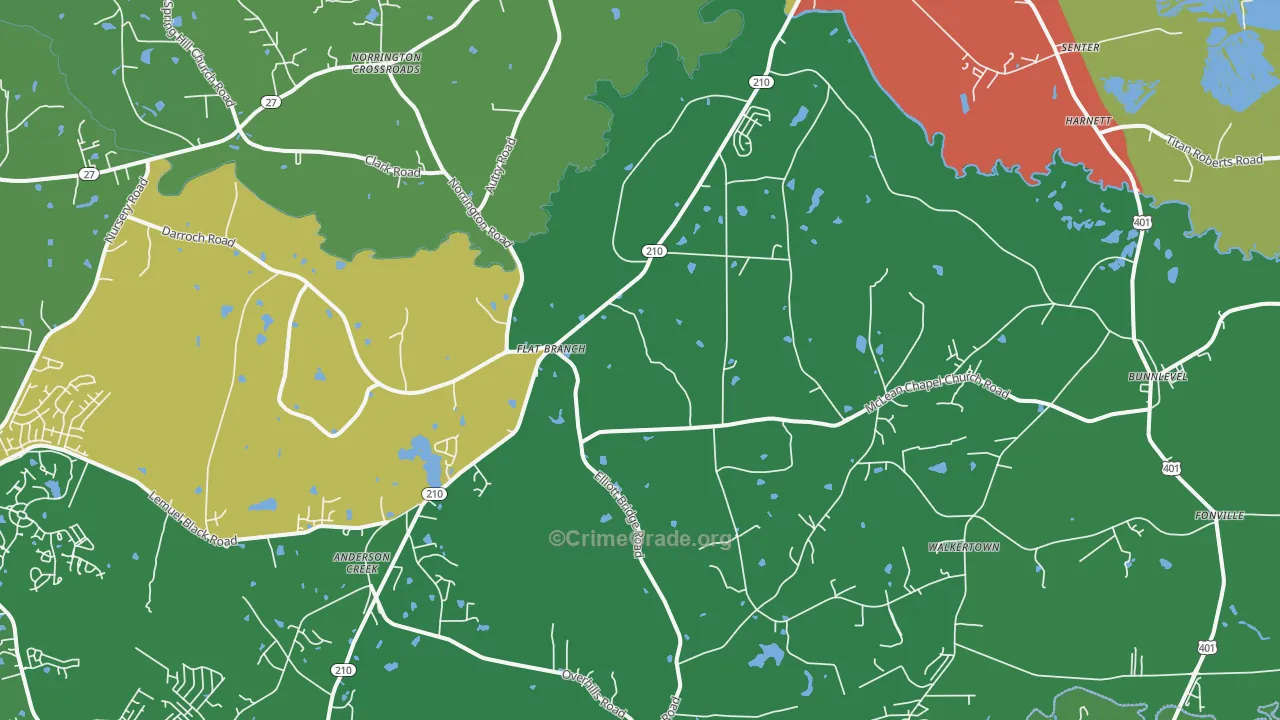 28323, NC Map of Drug-Related Crime Rates