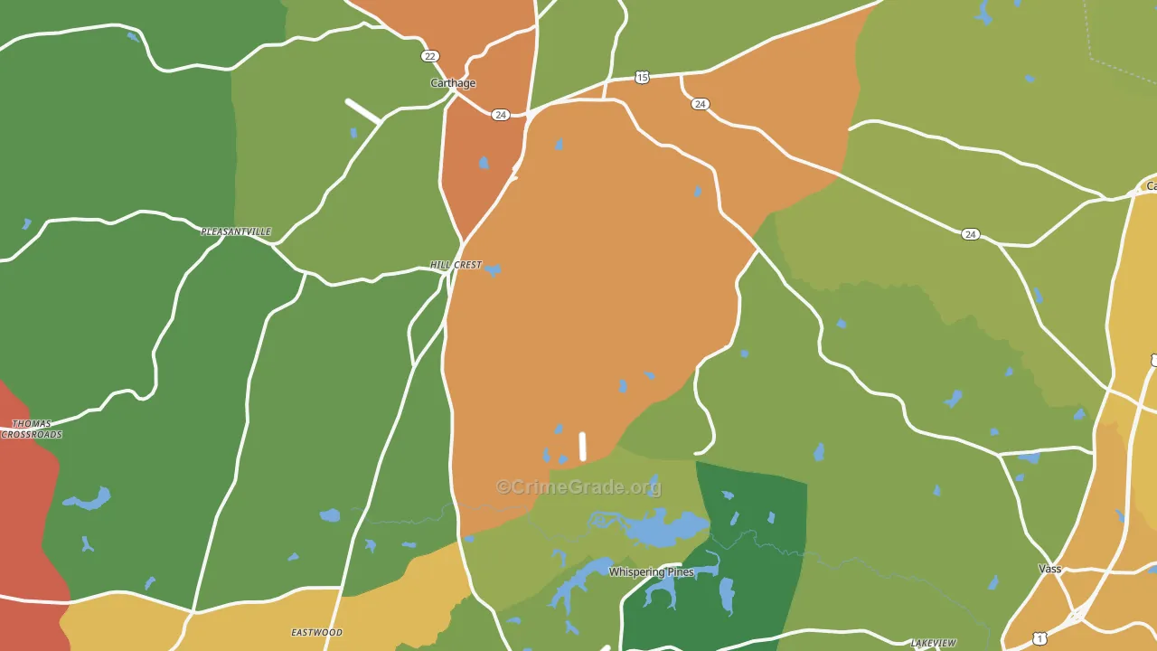 28327, NC Map of Drug-Related Crime Rates