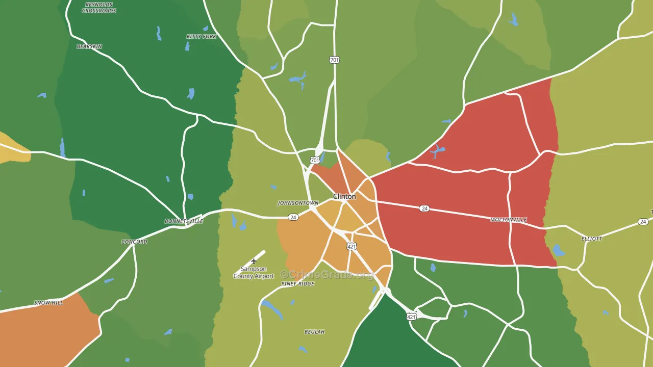 28328, NC Map of Drug-Related Crime Rates