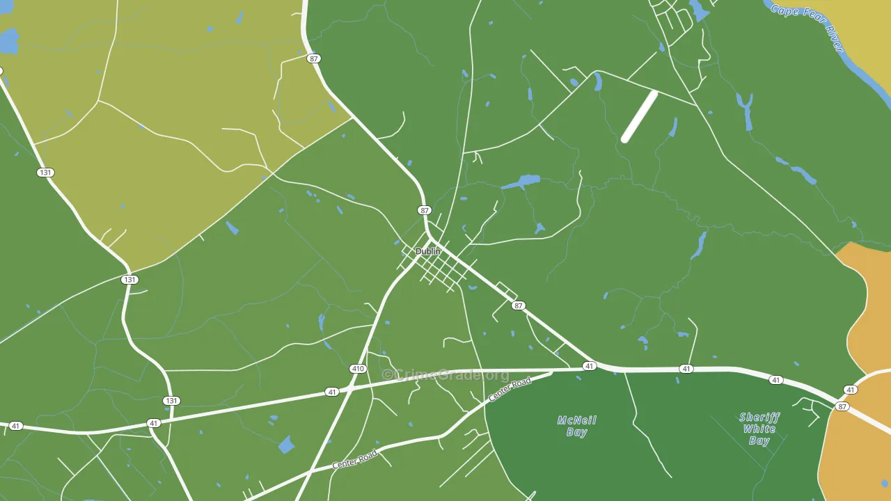 28332, NC Map of Drug-Related Crime Rates