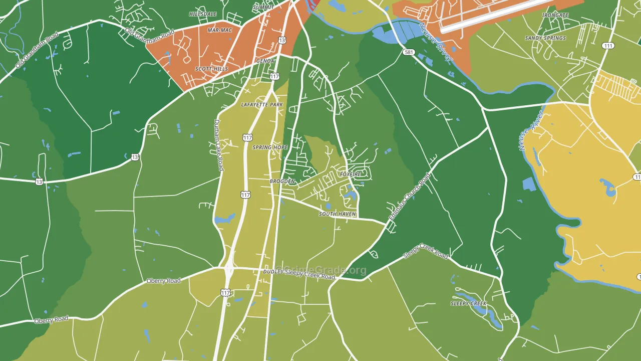 28333, NC Map of Drug-Related Crime Rates