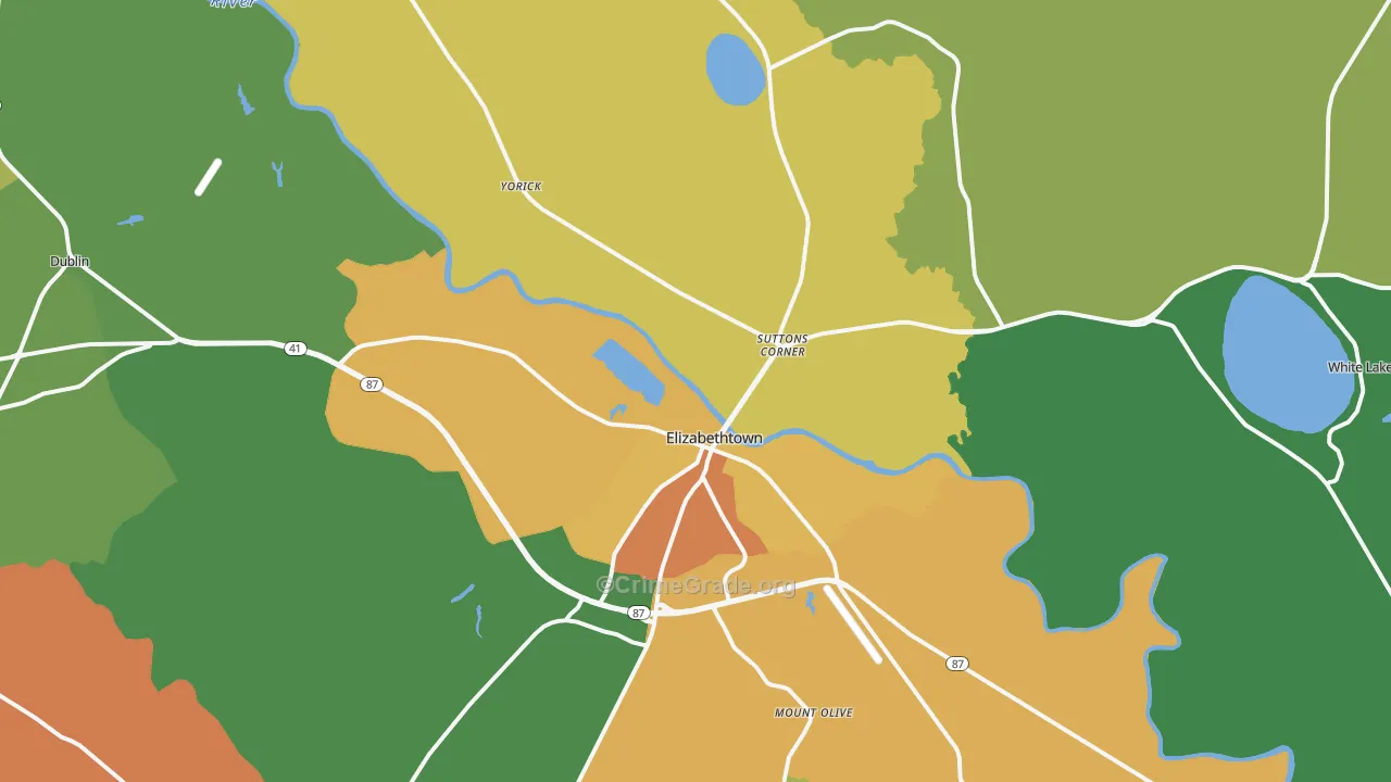 28337, NC Map of Drug-Related Crime Rates