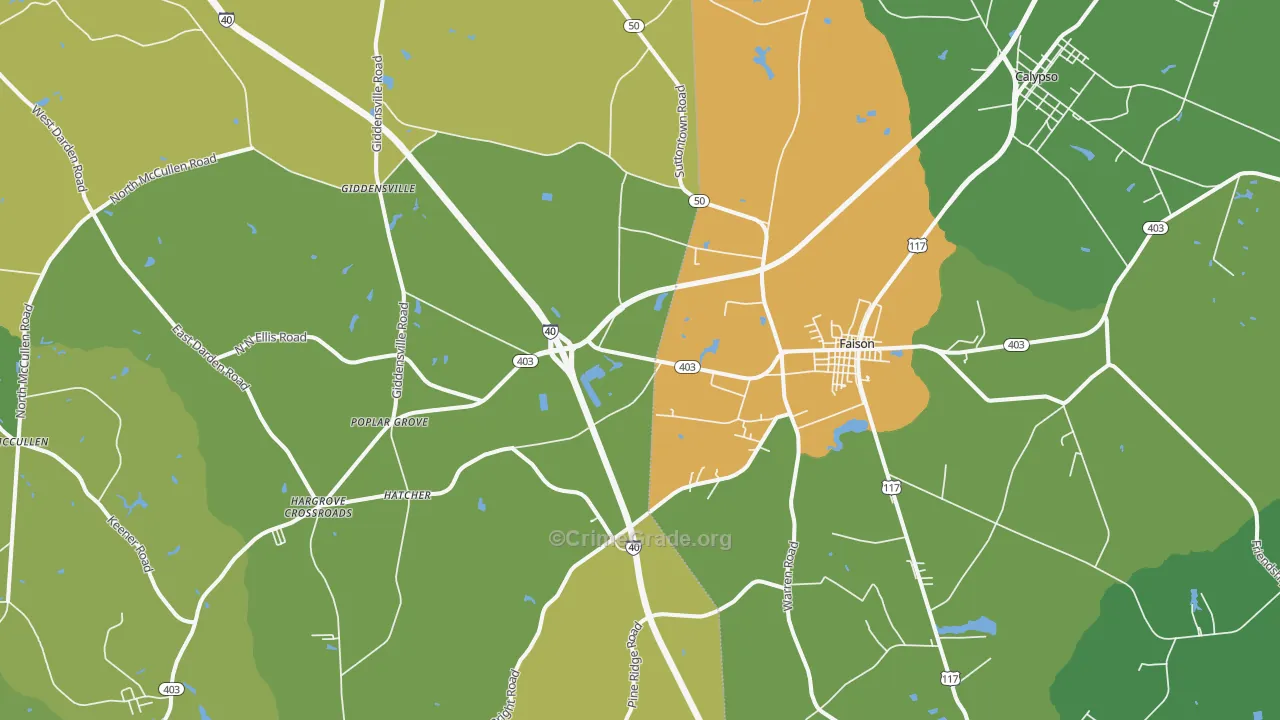 28341, NC Map of Drug-Related Crime Rates