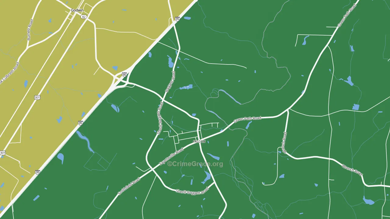 28342, NC Map of Drug-Related Crime Rates