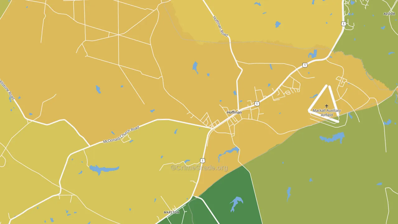 28347, NC Map of Drug-Related Crime Rates