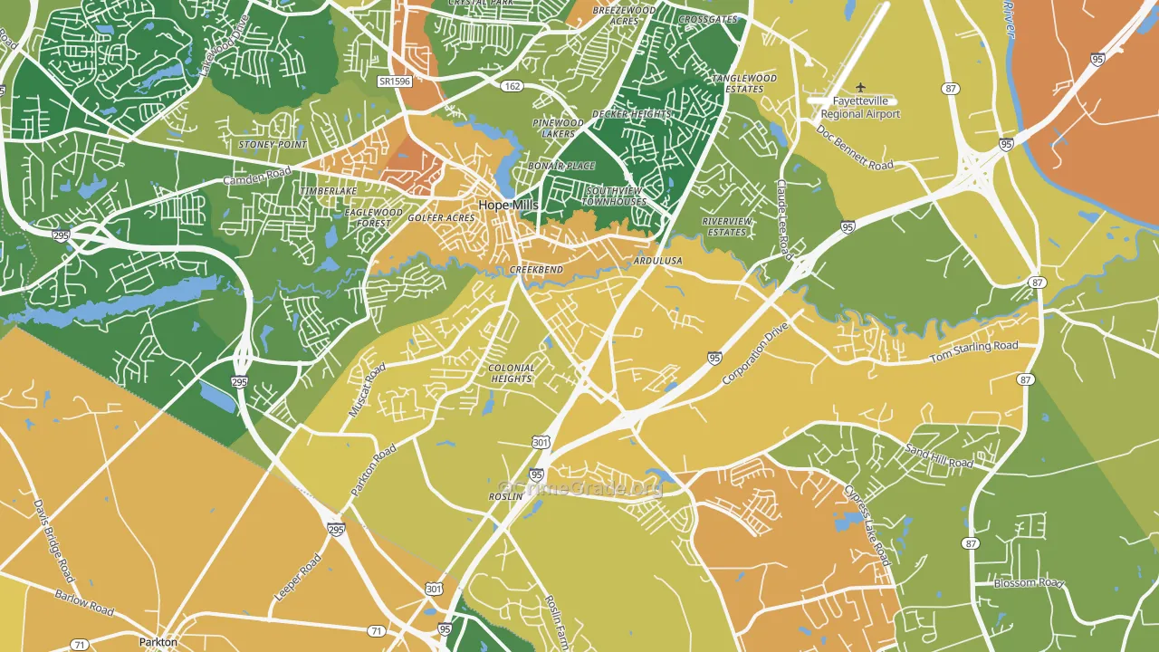 28348, NC Map of Drug-Related Crime Rates