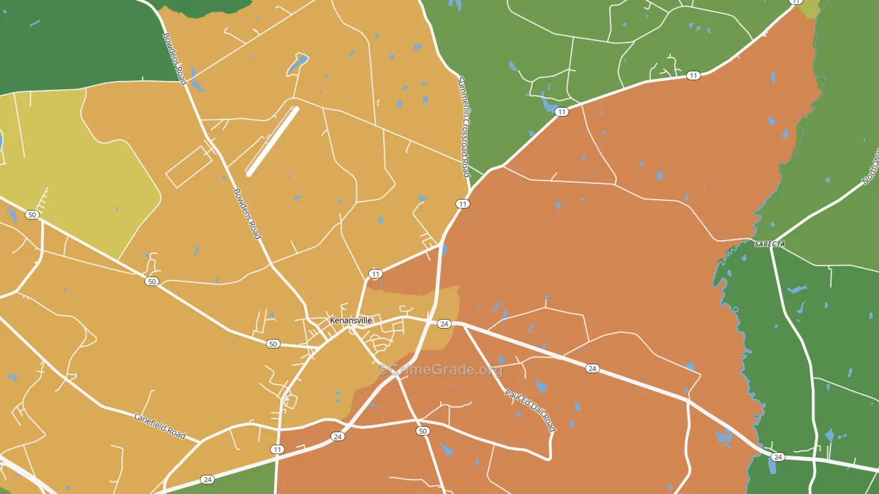 28349, NC Map of Drug-Related Crime Rates