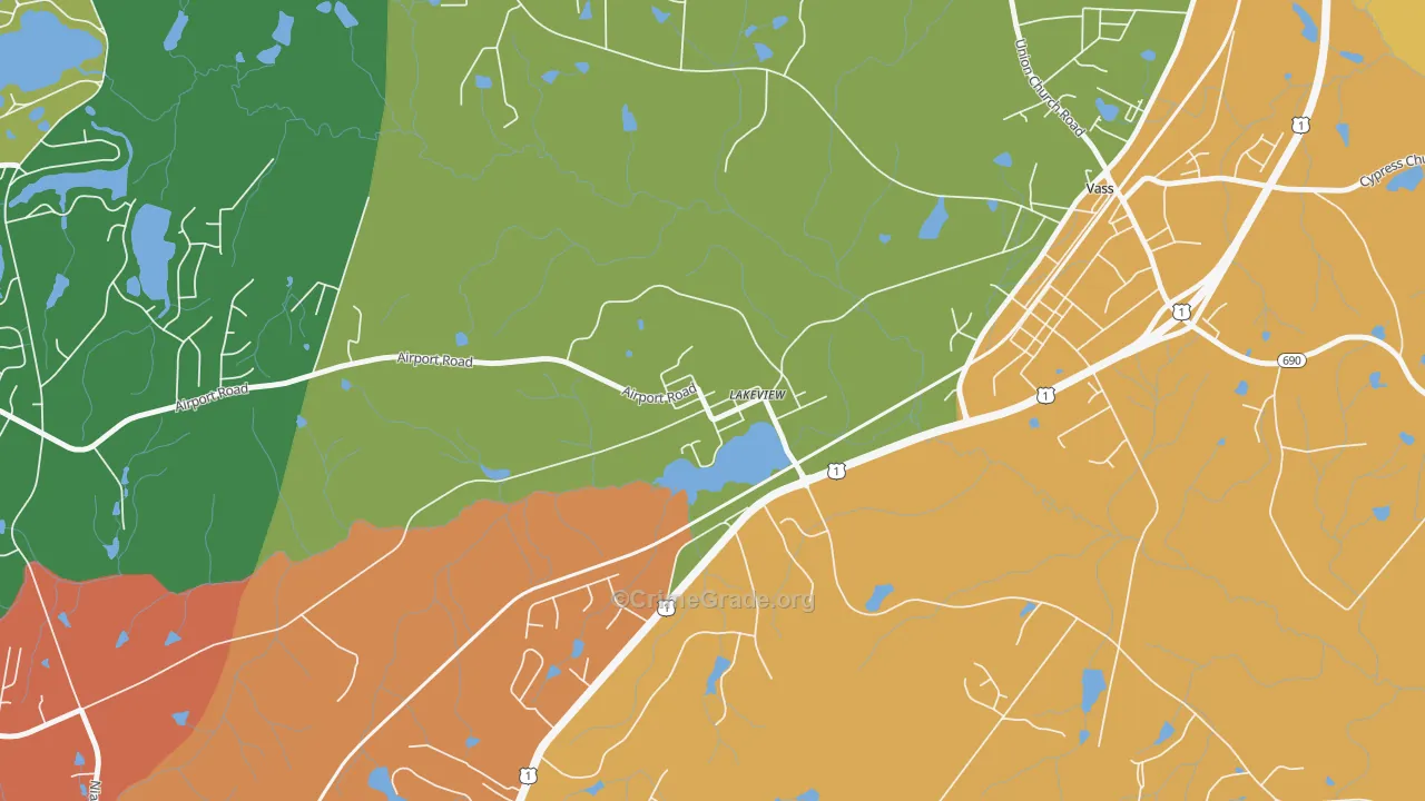 28350, NC Map of Drug-Related Crime Rates