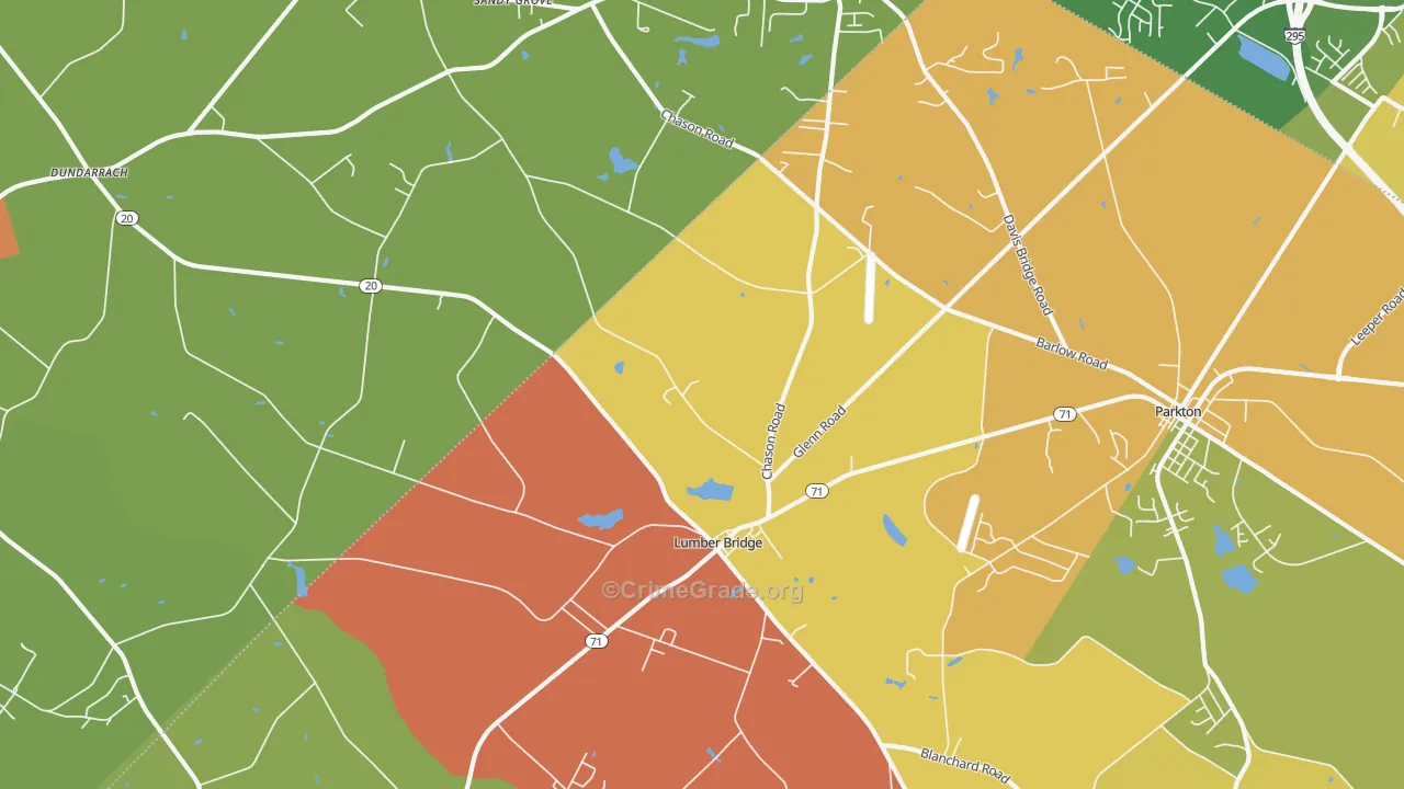 28357, NC Map of Drug-Related Crime Rates