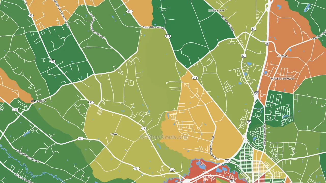 28360, NC Map of Drug-Related Crime Rates