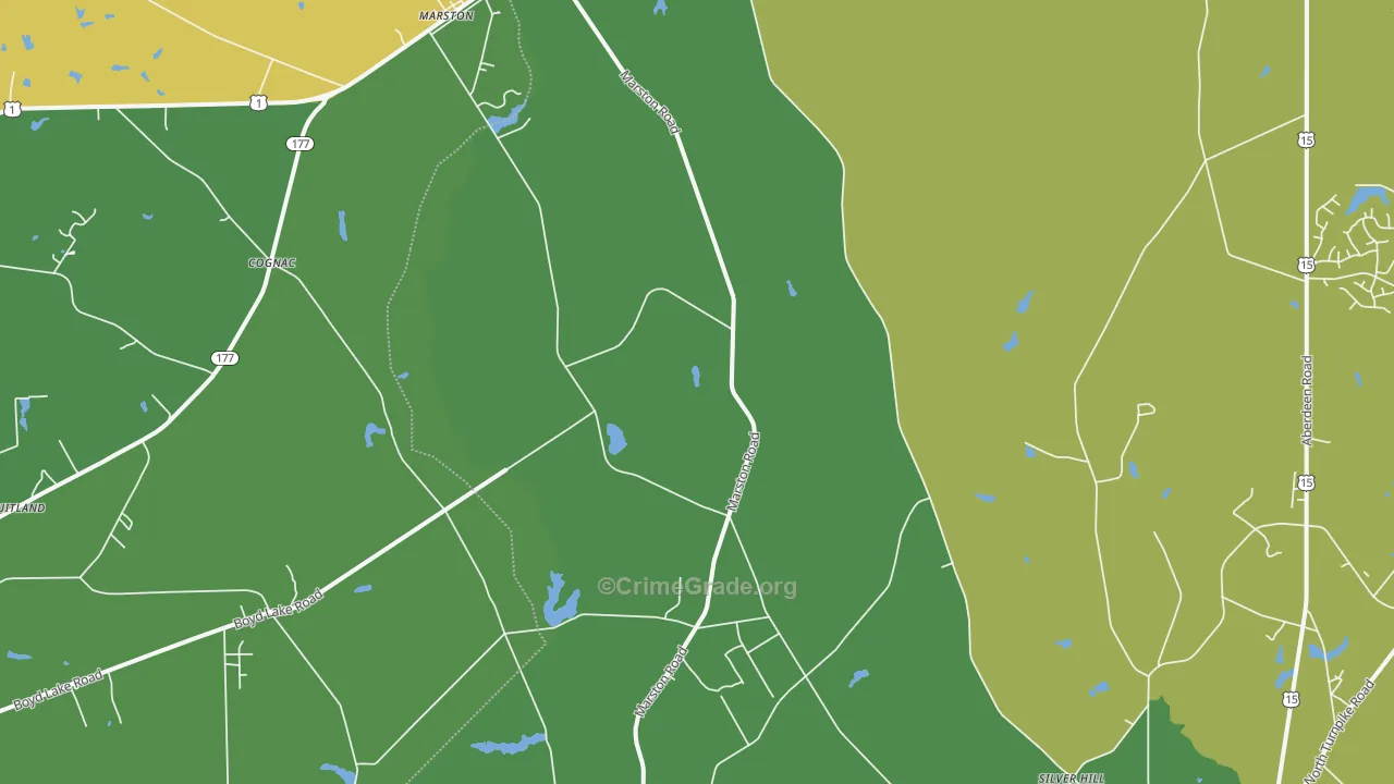 28363, NC Map of Drug-Related Crime Rates