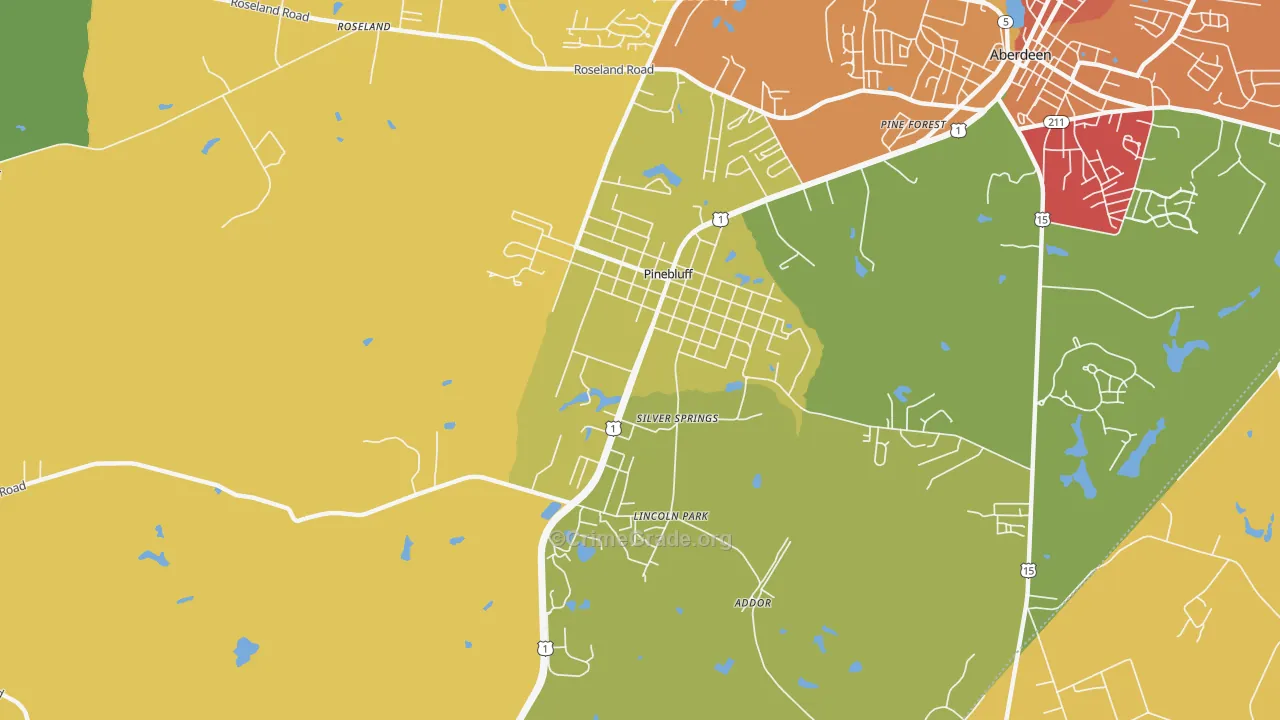 28373, NC Map of Drug-Related Crime Rates