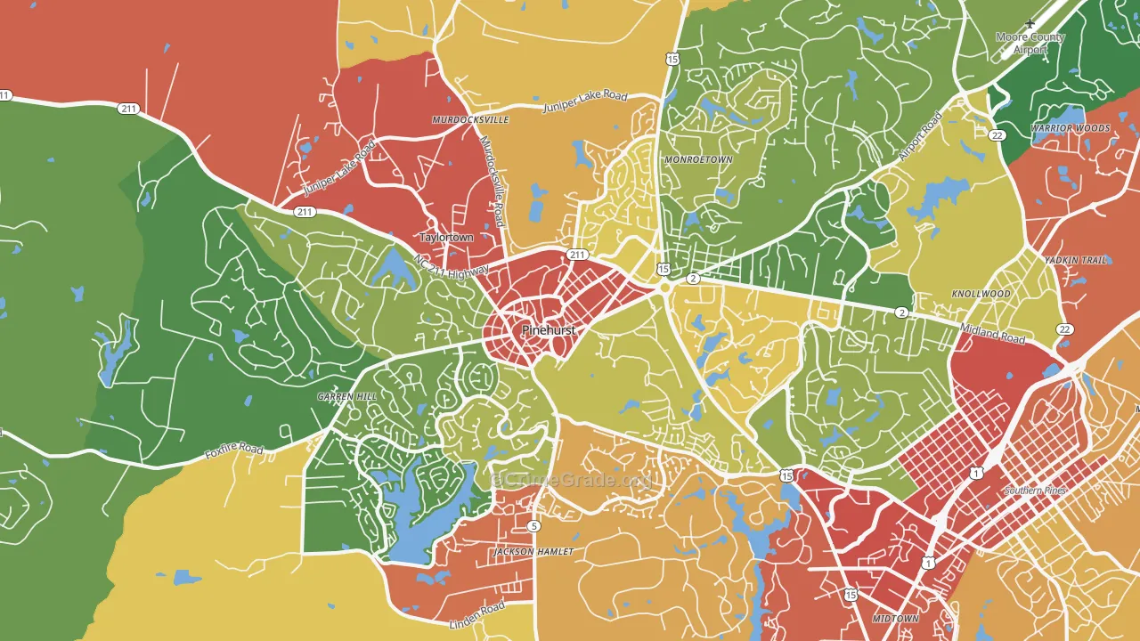 28374, NC Map of Drug-Related Crime Rates