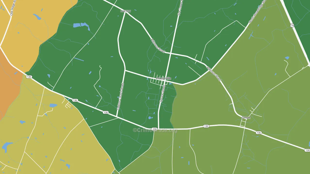 28375, NC Map of Drug-Related Crime Rates