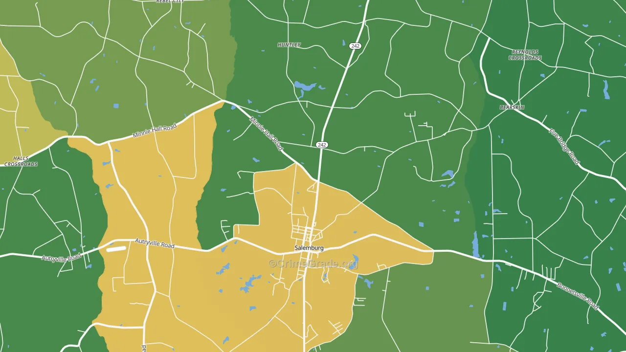28385, NC Map of Drug-Related Crime Rates