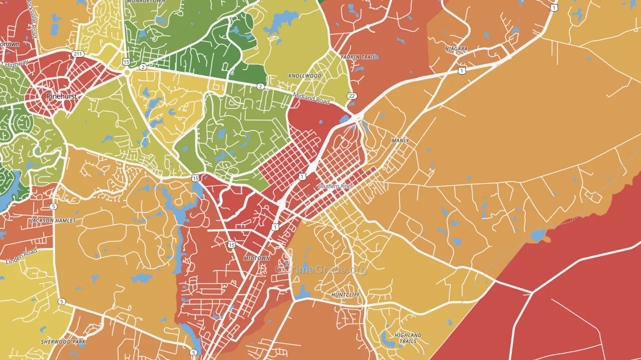 28387, NC Map of Drug-Related Crime Rates