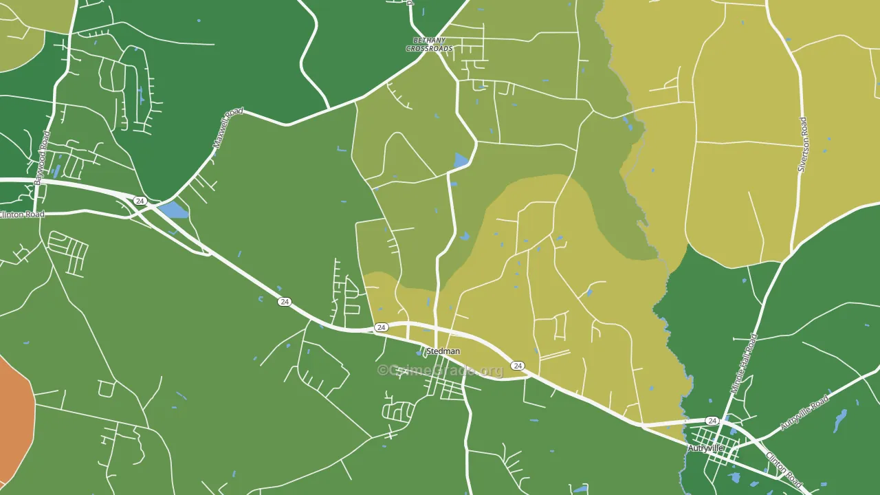 28391, NC Map of Drug-Related Crime Rates