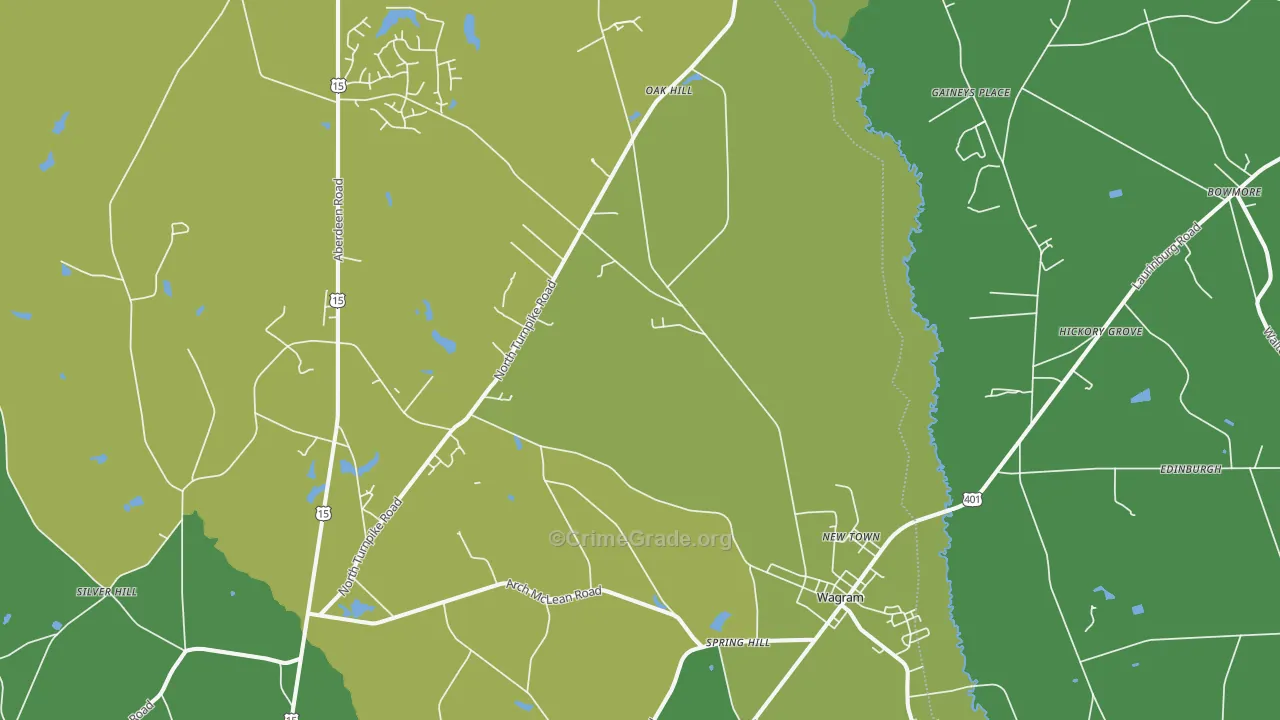 28396, NC Map of Drug-Related Crime Rates