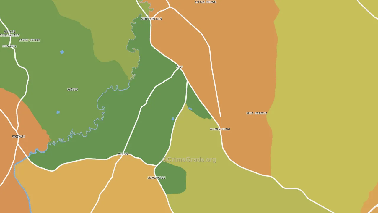 28420, NC Map of Drug-Related Crime Rates